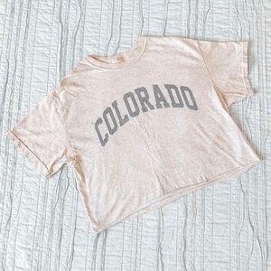 brandy melville cropped colorado tee